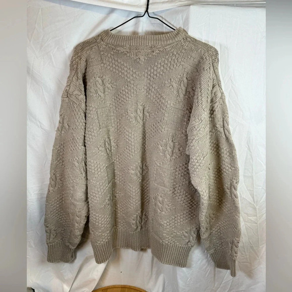 Vintage Men’s American Eagle Outfitters Cotton Blend Sweater  Brown Tan Size L - Picture 2 of 3
